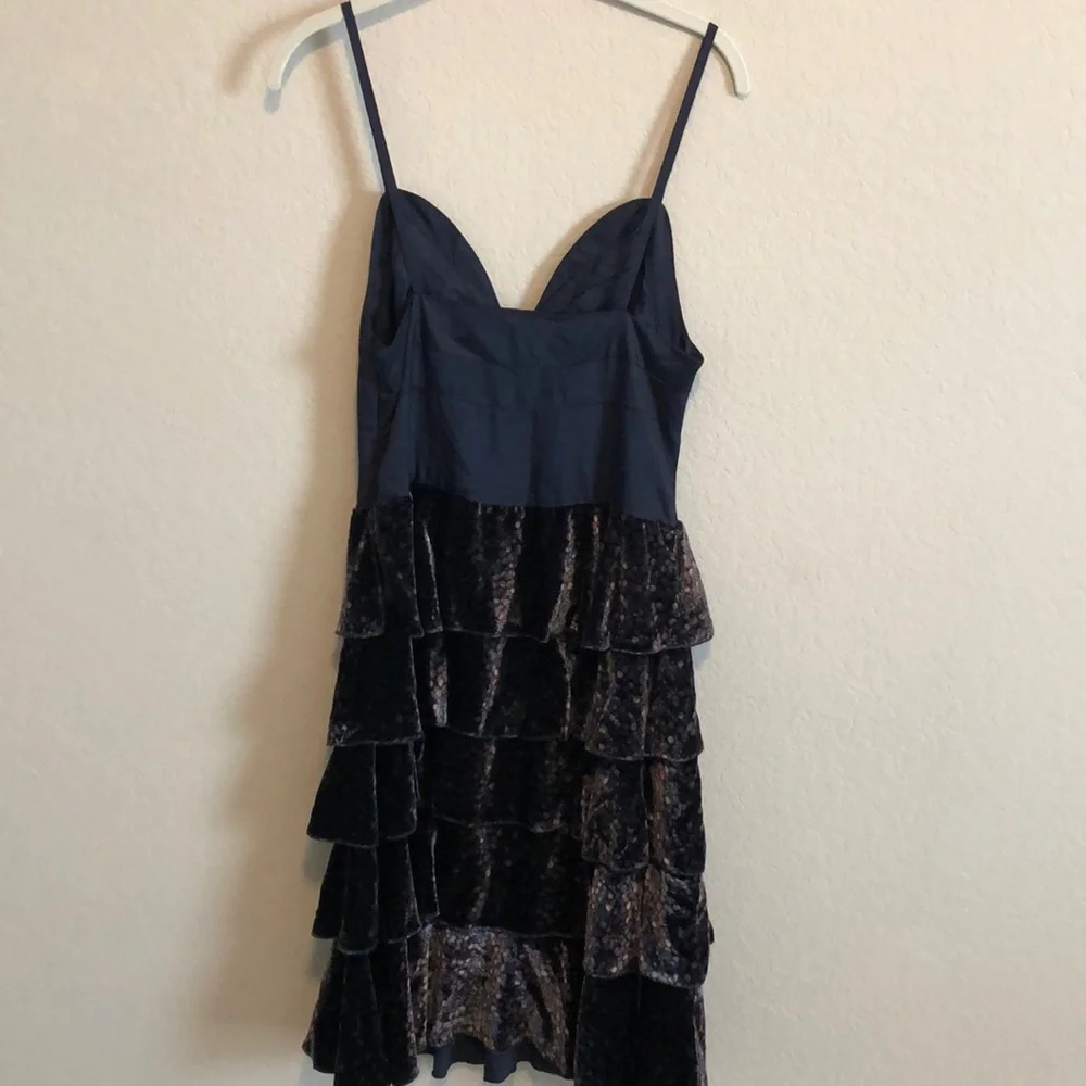 Vintage Marc Jacobs Runway Velvet Ruffle Tiered Dress - Picture 7 of 8